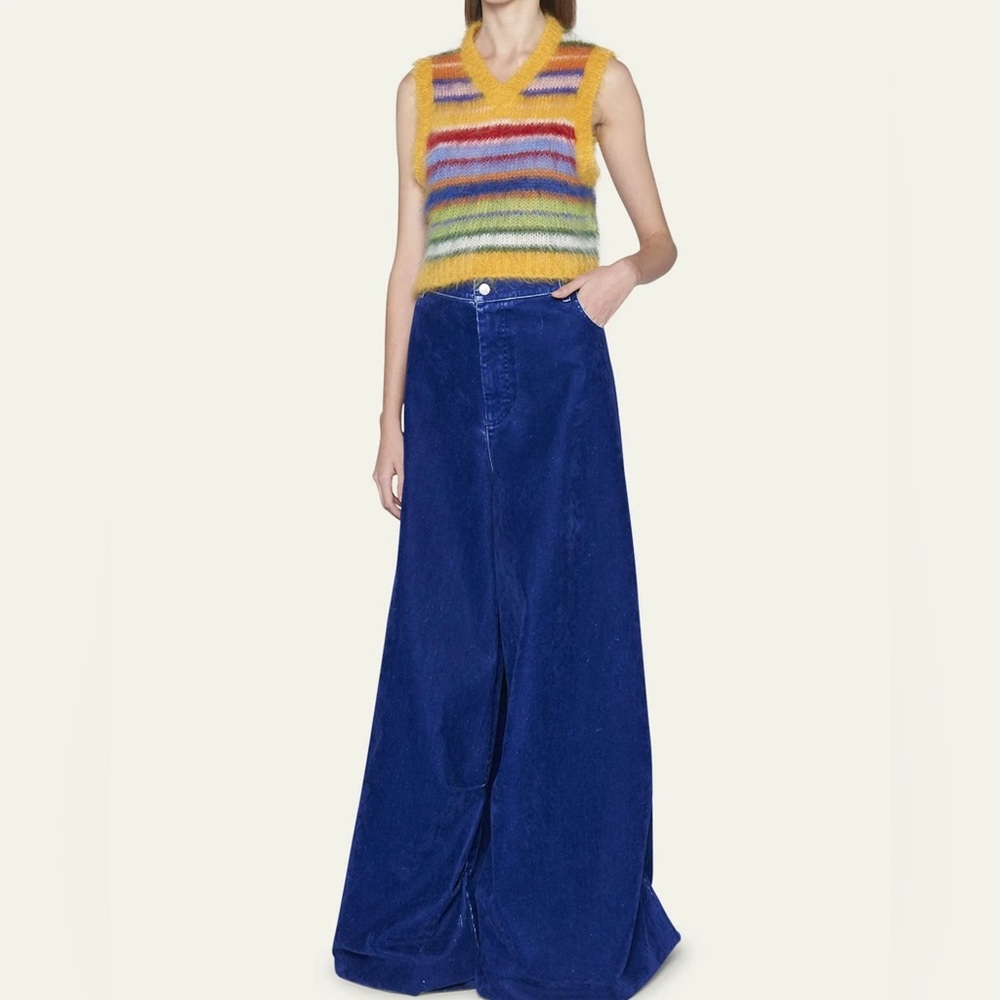 Marni Mohair iconic brushed stripes V-Neck multicolor SZ 4/40 NWT - Picture 8 of 8